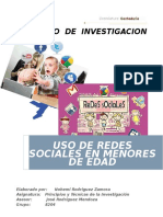 Proyecto "Uso de Redes Sociales en Menores de Edad"