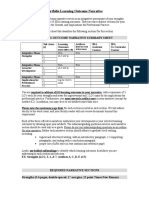 Learning Outcome Narrative Instructions