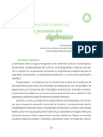 SENTIDO NUMÉRICO Y PENSAMIENTO ALGEBRAICO