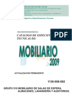 Catálogo de Especificaciones Técnicas de Mobiliario Grupo 519 PDF