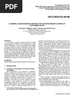 DETC2003/CIE-48198: A General Decision-Making Method For The Rapid Manufacturing of Customized Parts