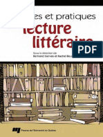 Theories Et Pratiques de La Lecture Litteraire - PUQ