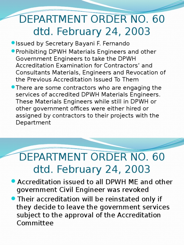 DPWH Engineer Accreditation Ban | PDF