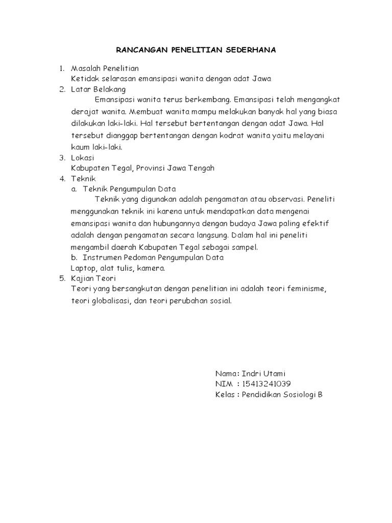 Rancangan Penelitian Sederhana Dds