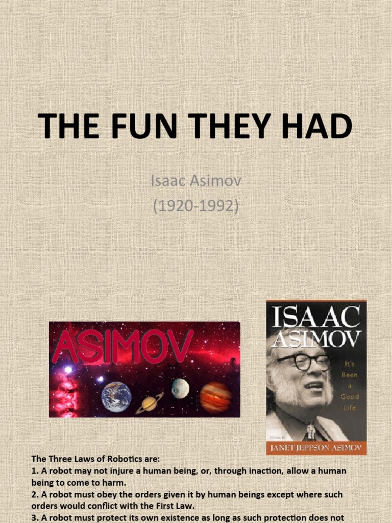 The Fun They Had Isaac Asimov (19201992) PDF