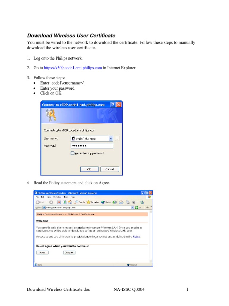 Downloading Wireless User Certificate | PDF | Business