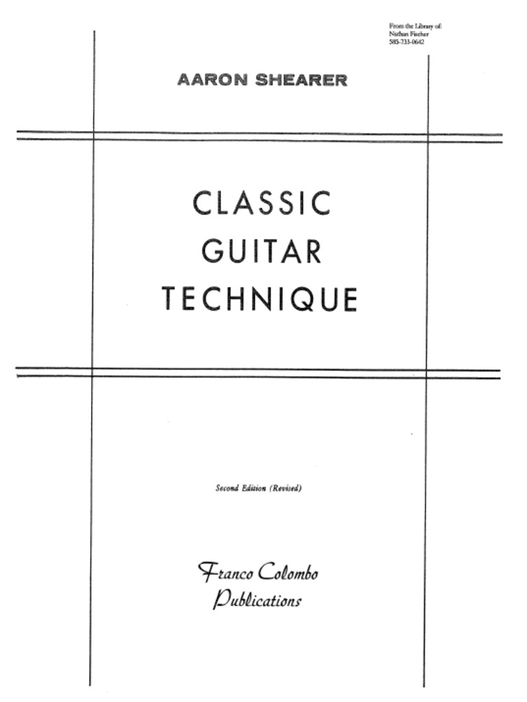 Classic Guitar Technique Book 1, Aaron Shearer PDF