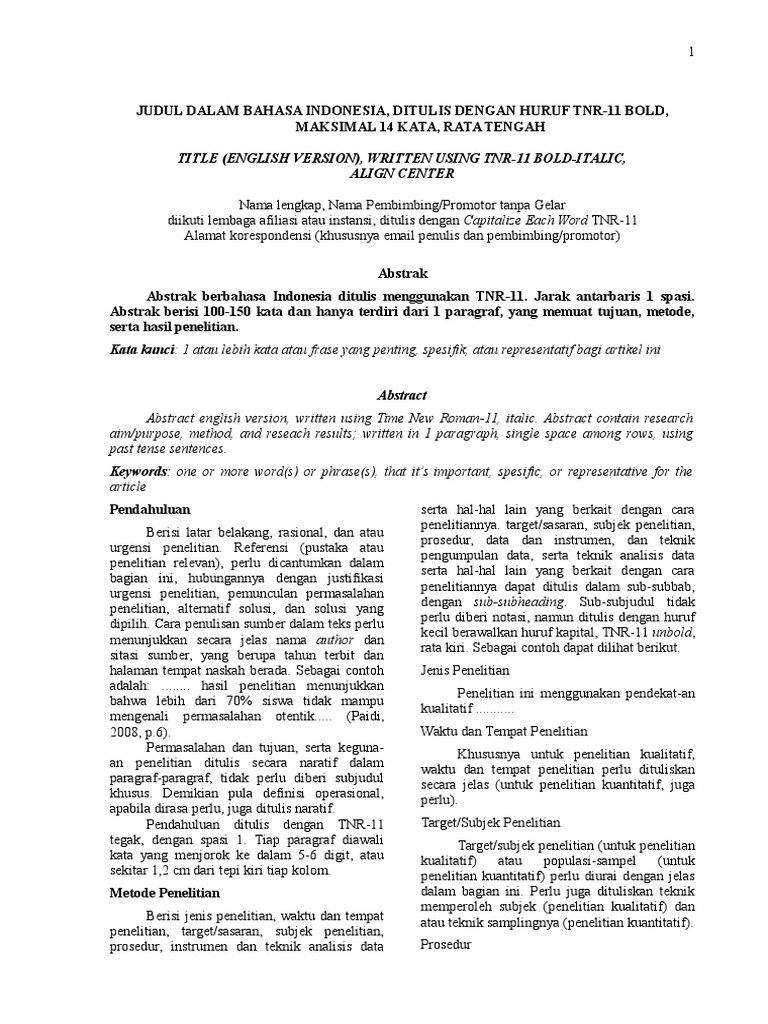 Template E Journal Pps Uny Pengumuman Pdf