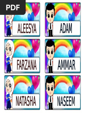 Label Nama Murid Pdf