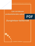 Lan Arriskuen Prebentziorako Eskuliburua - Zurgintza Tailerrak