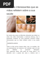 9 Coisas Interessantes Que as Mãos Refletem Sobre a Sua Saúde