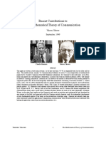 Shannon and Weaver- Recent Contributions to the Mathematical Theory of Communication