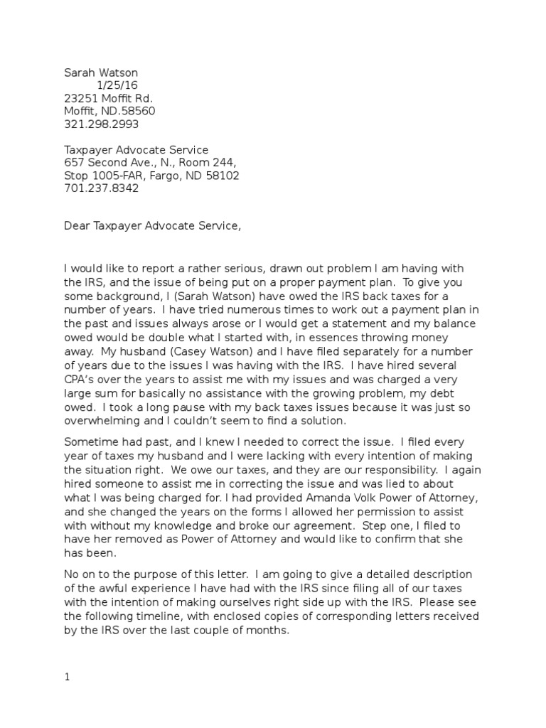 IRS Payment Plan Dispute Letter | PDF | Internal Revenue Service | Mail