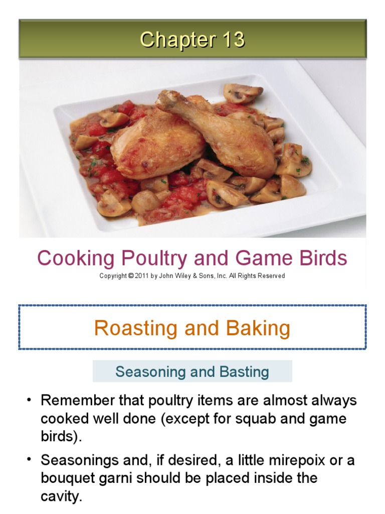 Cooking Poultry and Game Birds PDF Stuffing Roasting