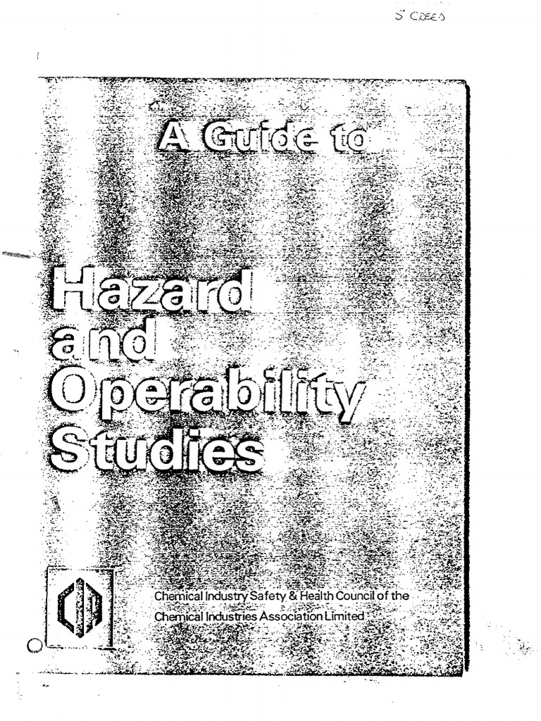 A Guide To Hazard and Operability Studies | PDF