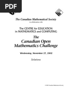 Canadian Open Mathematics Challenge: The Canadian Mathematical Society