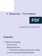 II. Biodiversity - The Problems