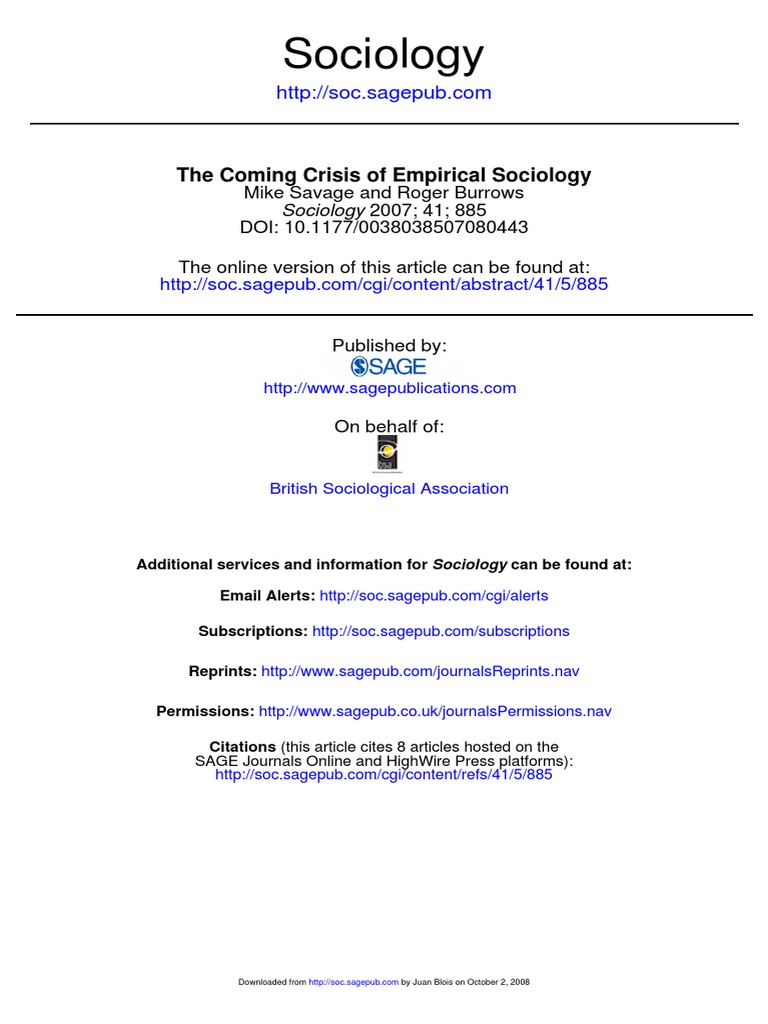 Sociology Sociology Survey Methodology