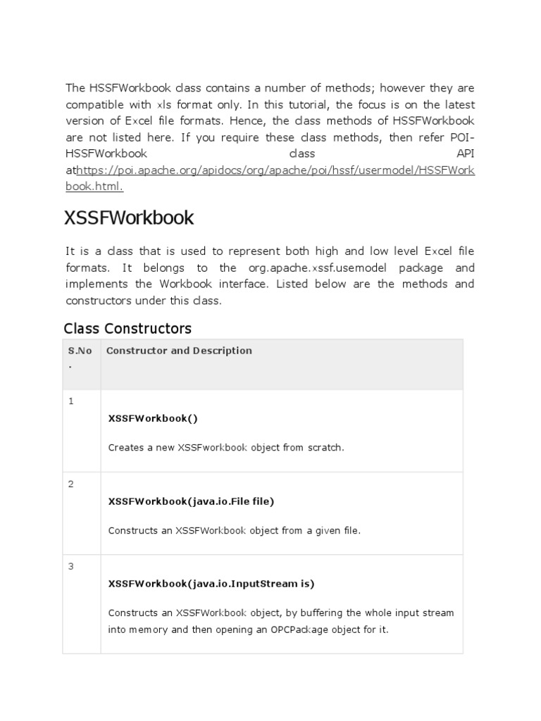 Xssfsheet PDF Microsoft Excel Spreadsheet