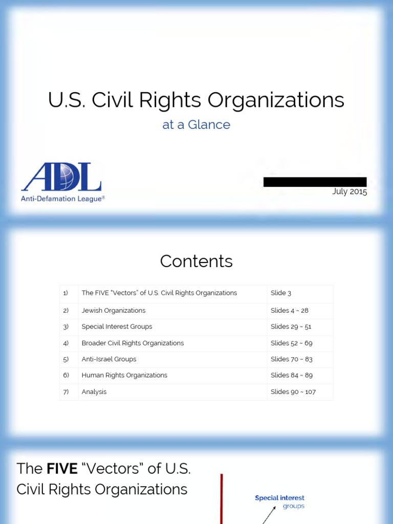 U.S. Civil Rights Organizations at A Glance | PDF | Google+ | Civil Rights