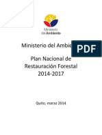 Plan Nacional de Restauracion Forestal 2014 2017