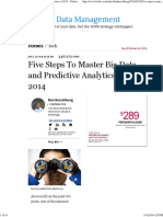 Five Steps to Master Big Data and Predictive Analytics in 2014 - Forbes