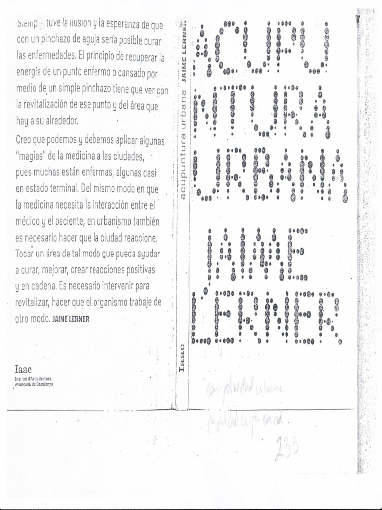 Acupuntura Urbana. Jaime Lerner | Musica Tango | Ciudad