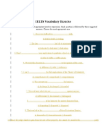 IELTS Vocabulary Exercise