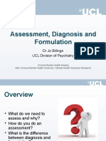 Assessment, Diagnosis and Formulation