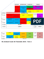 Ms Ackland 4a Timetable Term 1 2016