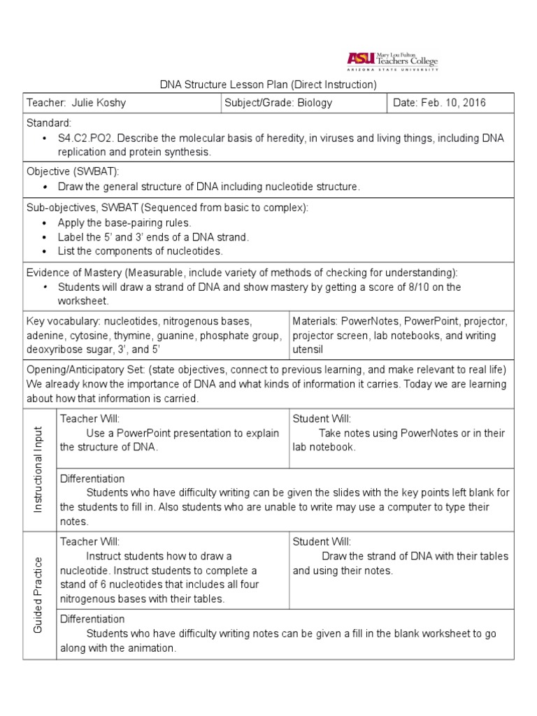 Dna Structure LP | PDF