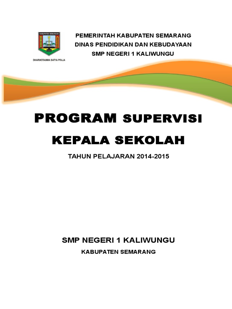 Cover Program Supervisi Kepala Sekolah | PDF | Kesehatan Holistik