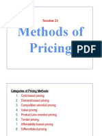Session 21 Pricing Decisions