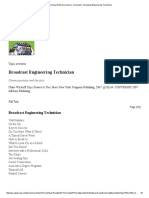 Broadcast Engineering Technician