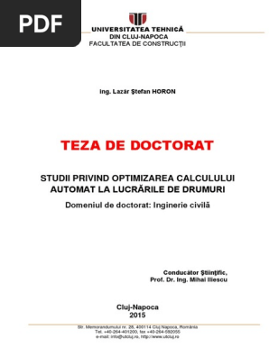 Teza Doctorat Stefan Horon Pdf
