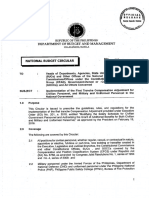 National Budget Circular No. 562 - Implementation of the First Trance Compensation Adjustment for Civilian Personnel, And Military and Uniformed Personnel in the National Government