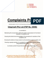 Complaints Manual