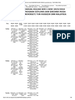 Timetable For Jadual Kuliah 0220152016 Admin View 32 Organized by Day - Fkmp-3bdd (t3s2)