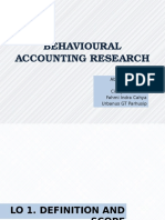 CH 13 - Behavioral Research in Accounting