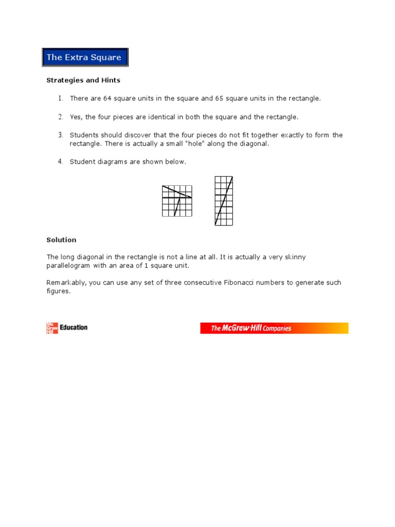 Fibonacci-Based Area Discrepancy Puzzle | PDF