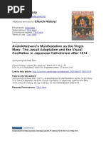 Download Junhyoung Michael ShinAvalokitevaras Manifestation as the Virgin Mary the Jesuit Adaptation and the Visual Conflation in Japanese Catholicism After 1614 by Jaqueline Cunha SN300458064 doc pdf