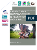 The criminalization of human rights defenders in the context of industrial projects