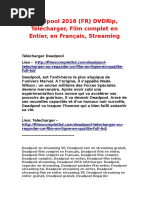 Download Deadpool 2016 FR DVDRip Tlcharger Film Complet en Entier En Franais Streaming by mutaji SN300464791 doc pdf