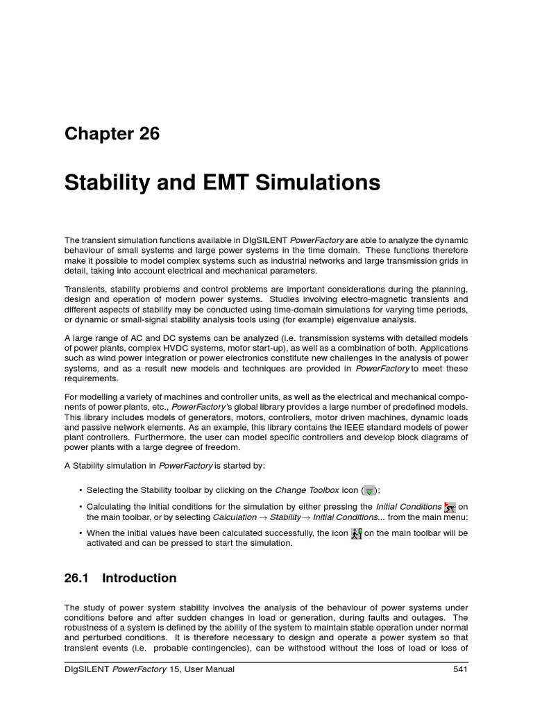 EMT and Stability Simulations Overview | PDF | Simulation | Numerical ...