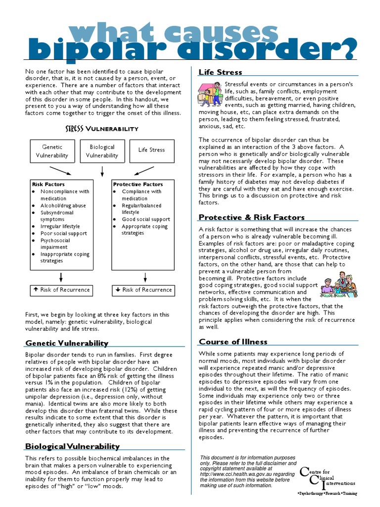 What Causes Bipolar Disorder PDF Bipolar Disorder Mania