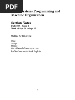 CS61: Systems Programming and Machine Organization Section Notes