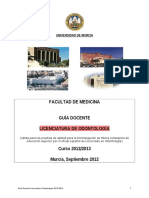 Guía Licenciatura Odontología 2012-2013