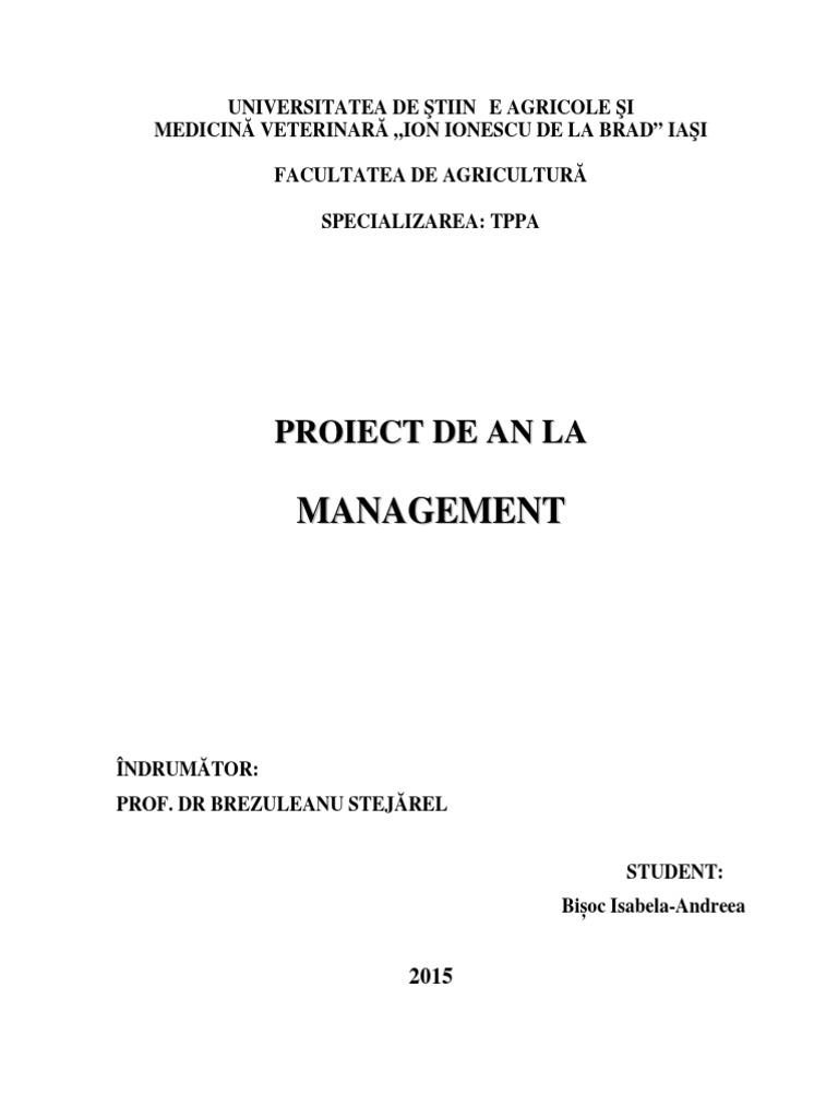 Proiect Management | PDF