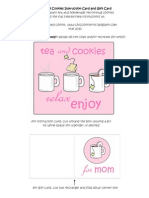 Tea and Cookies Instruction Card