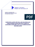 Especificaciones Tecnicas Materiales TAP A 69 KV MUCHO LOTE Electricas PDF